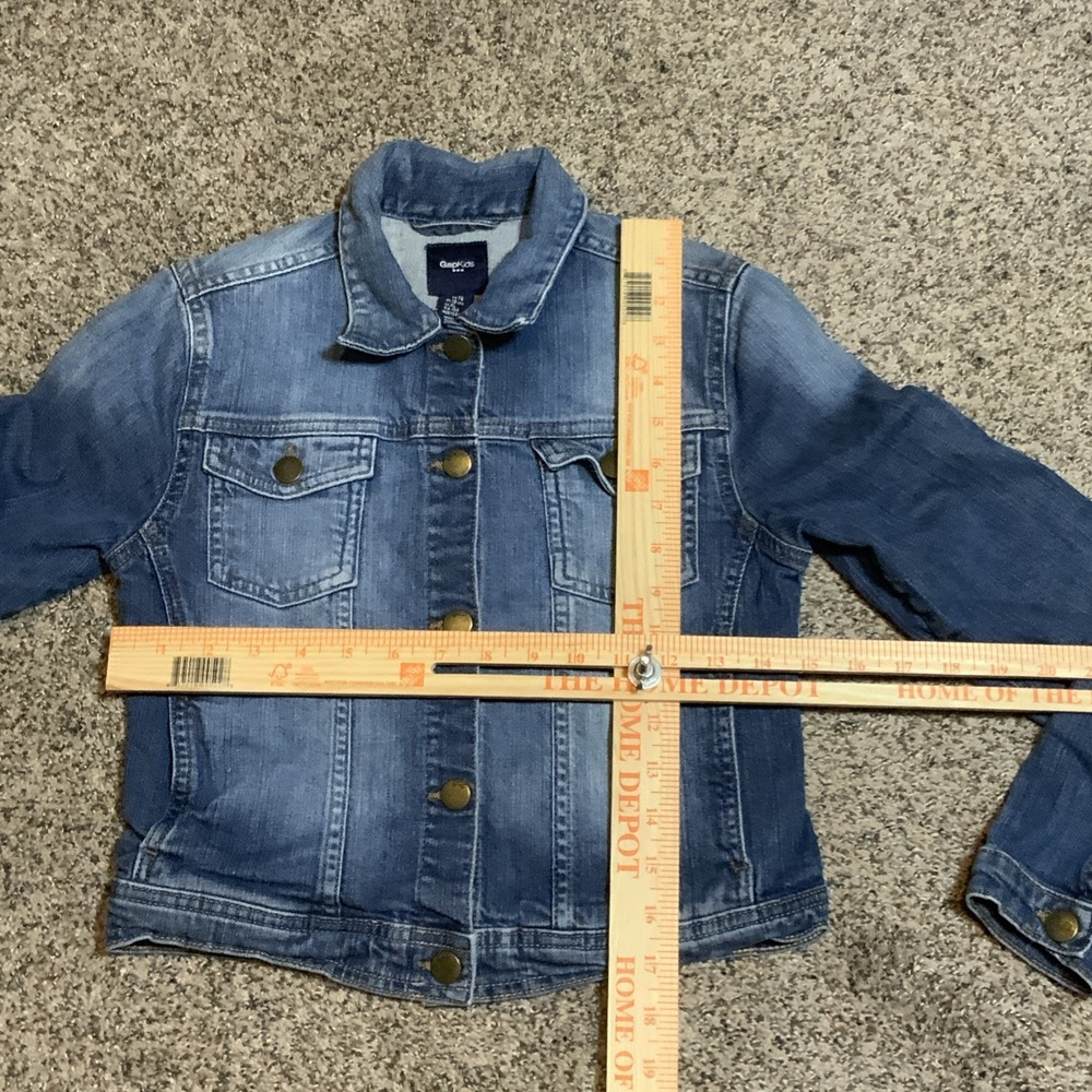 GapKids Girls Blue Denim Jacket Medium Wash Size XL 12 Years RN54023 - Picture 4 of 5
